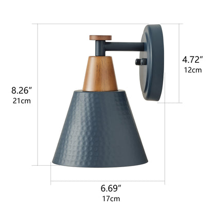 1-Light Conical Polka Dot Design Wall Sconces