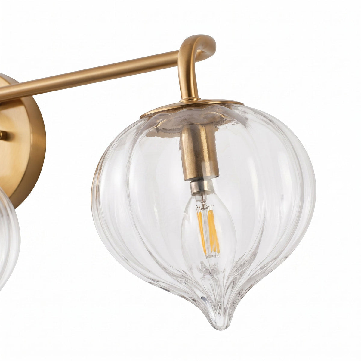 3-light & 4-light Pumpkin Glass Vanity Light
