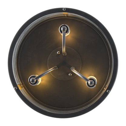3-Lights Spherical Glass Shade Flush Mount Lighting