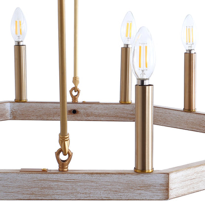 28-Lights Wagon Wheel-Shape Chandelier
