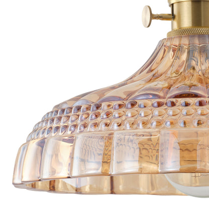 1-Light Vintage Glass Pendant Light Kitchen Island Lighting