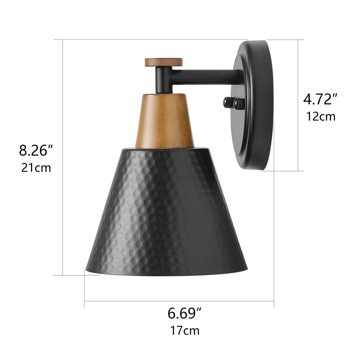 1-Light Conical Polka Dot Design Wall Sconces