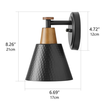 1-Light Conical Polka Dot Design Wall Sconces