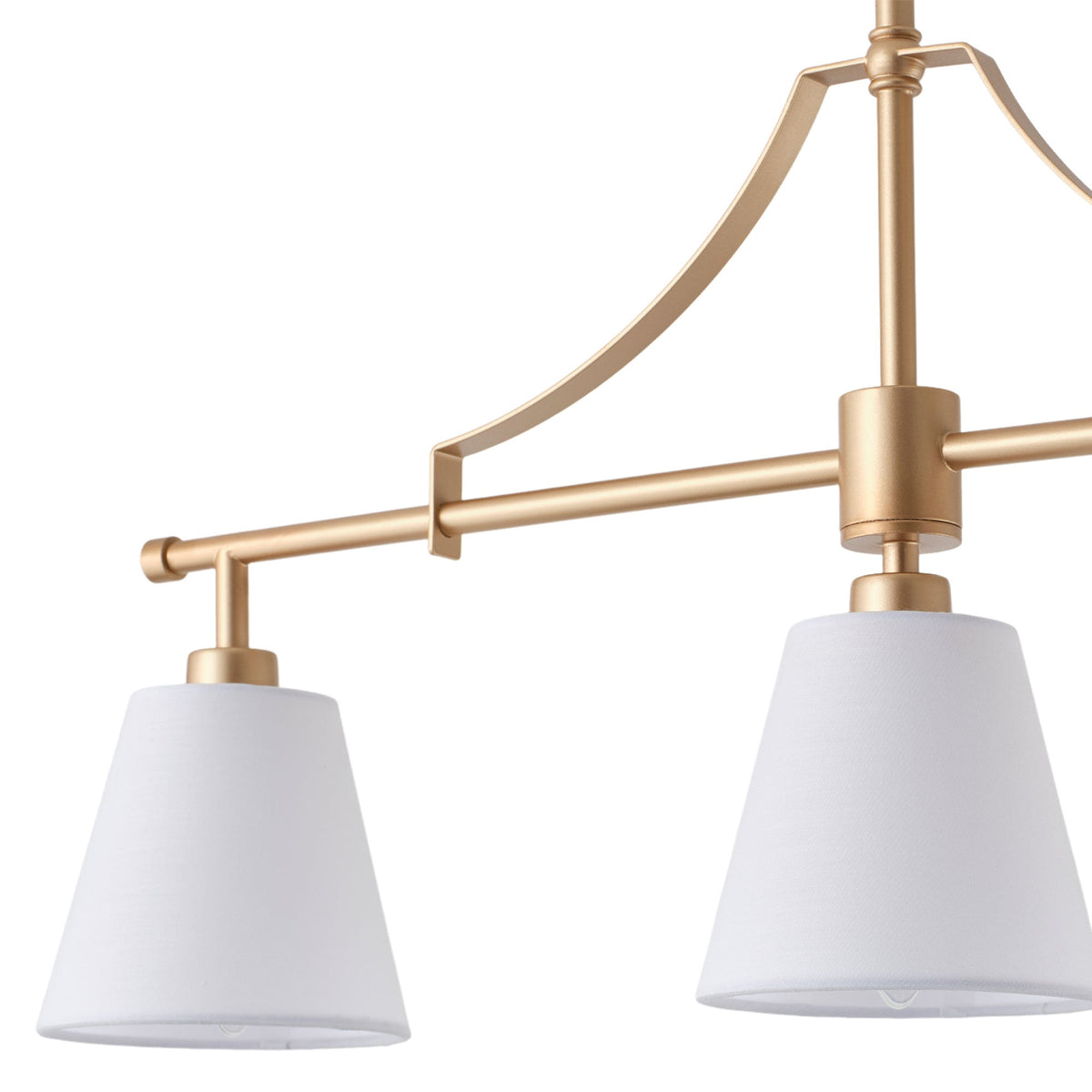 3-Light Contemporary Chandelier Fabric Shade Dining Room Light