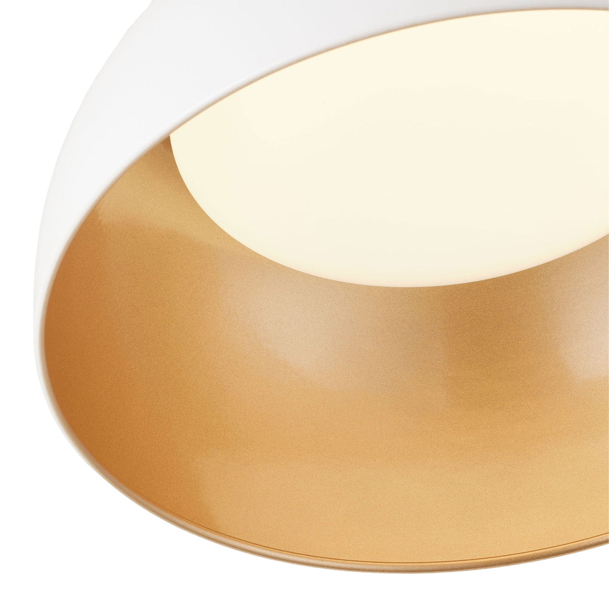 1 Light White Gold LED Flush Mount Ceiling Light