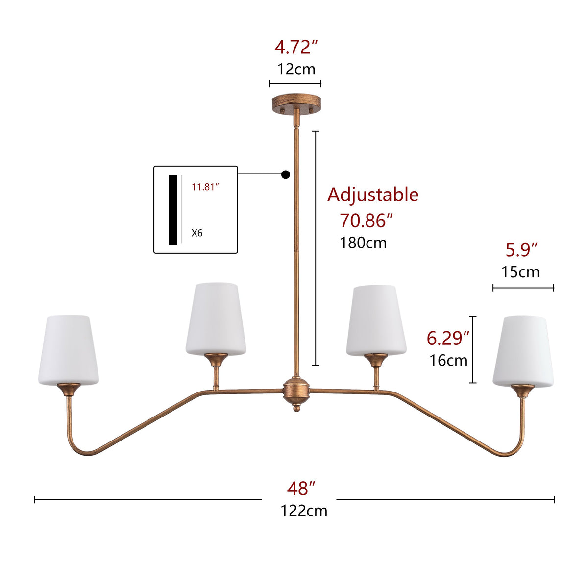 4-Lights Modern Creative Kitchen Island Lights