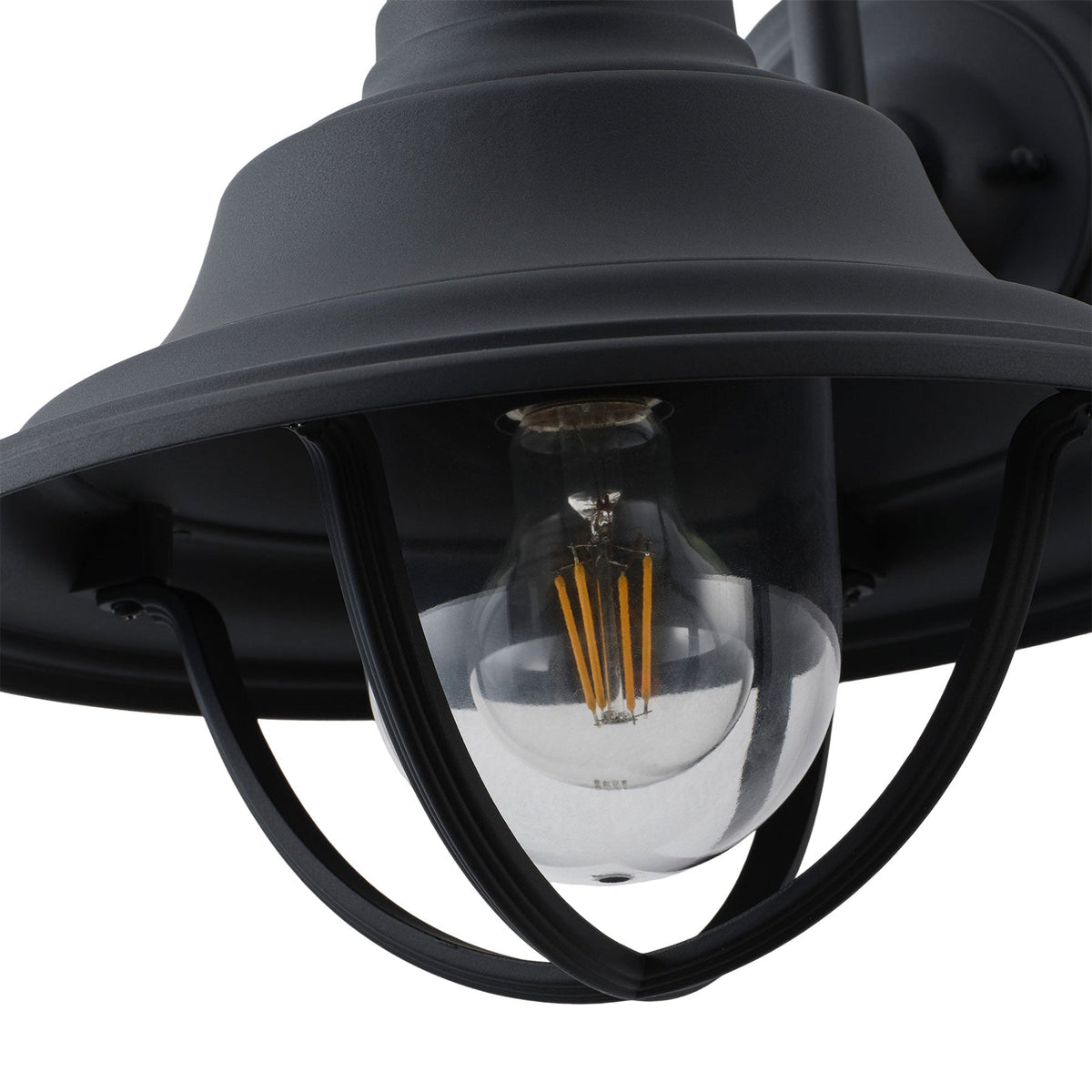 1-Light Industrial Outdoor Wall Light for Garage Entryway