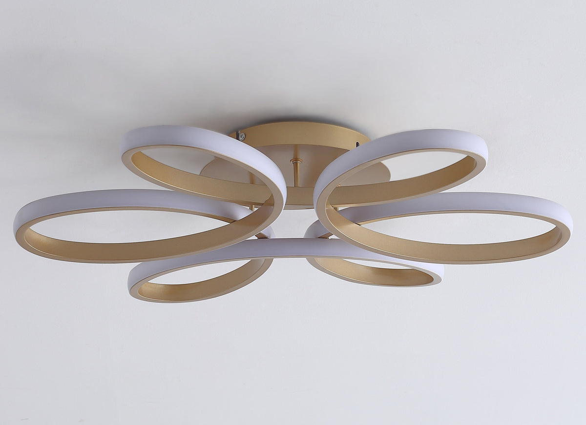 1-Light Modern LED Semi-Flush Mount Lighting