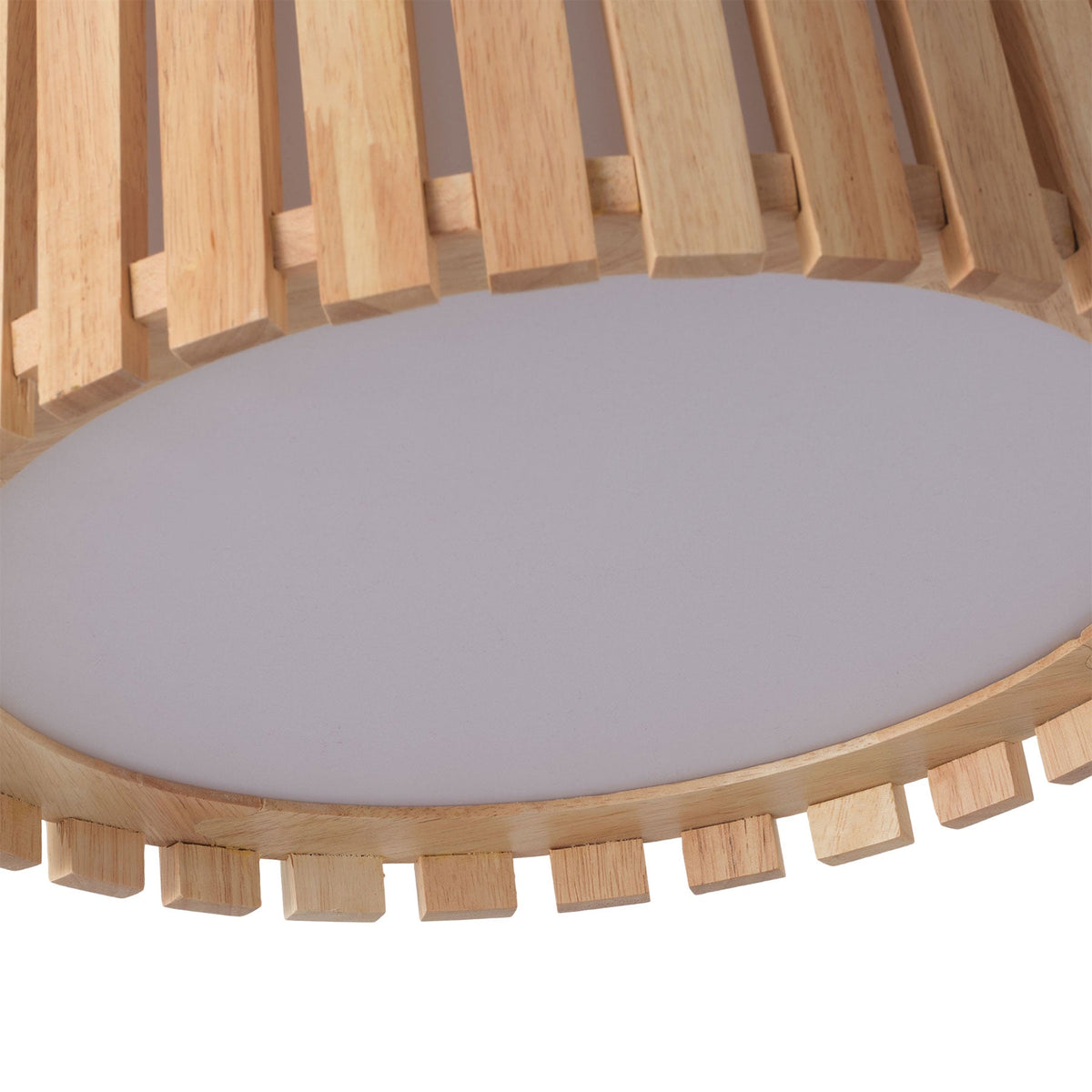 3-Light Farmhouse Natural Wood Flush Mount Light
