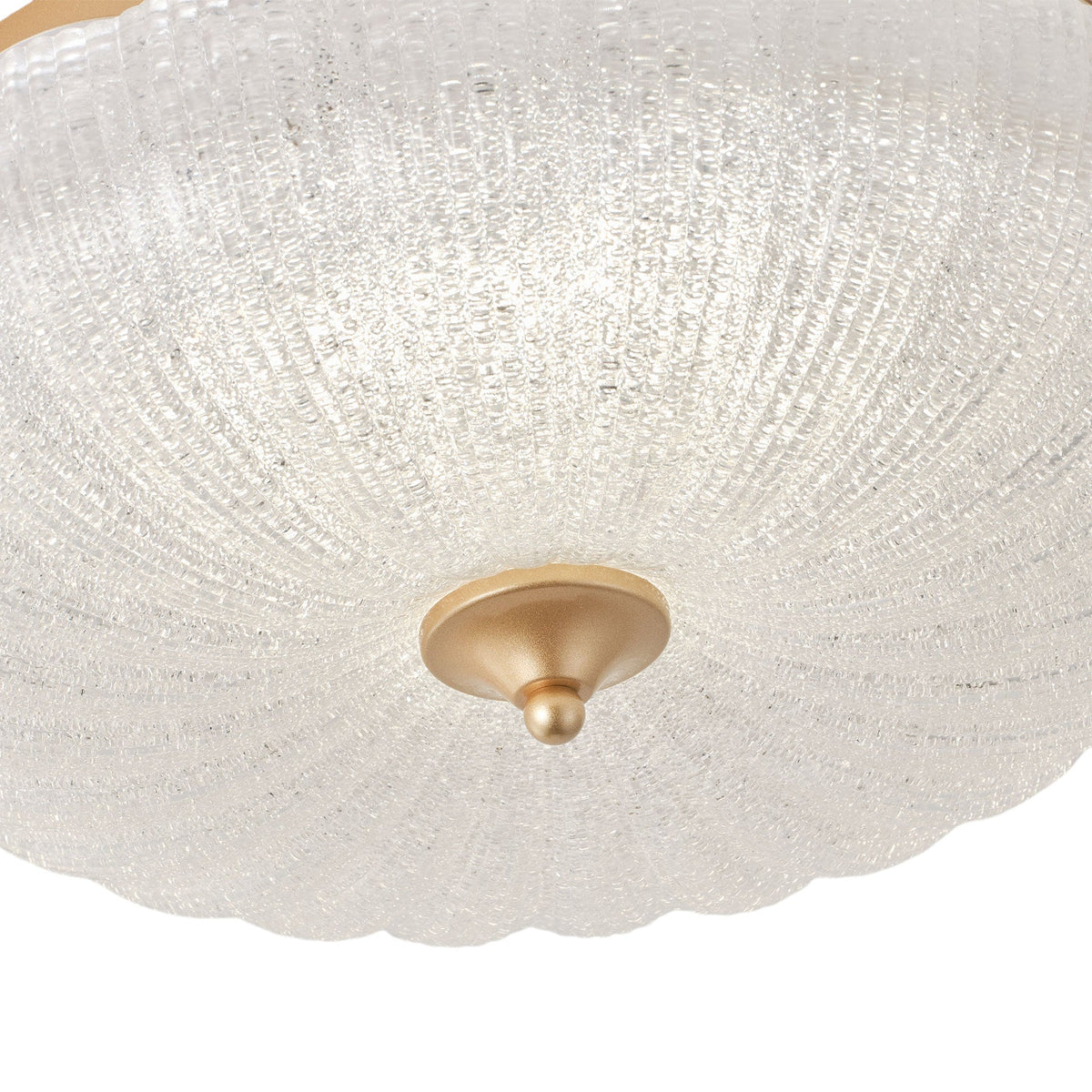1 Light Gold LED Flush Mount Ceiling Light 5CCT