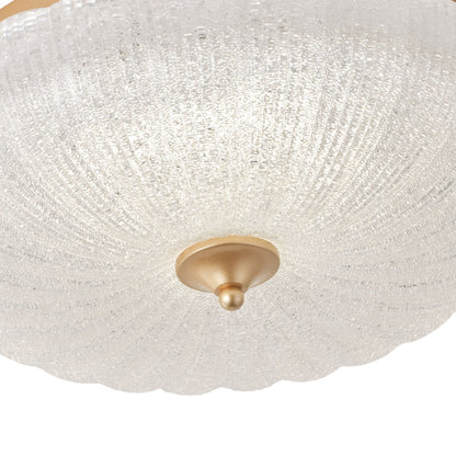 1 Light Gold LED Flush Mount Ceiling Light 5CCT