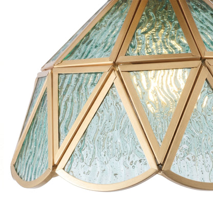 1-Light Brass Flower Ceiling Light for Bedroom