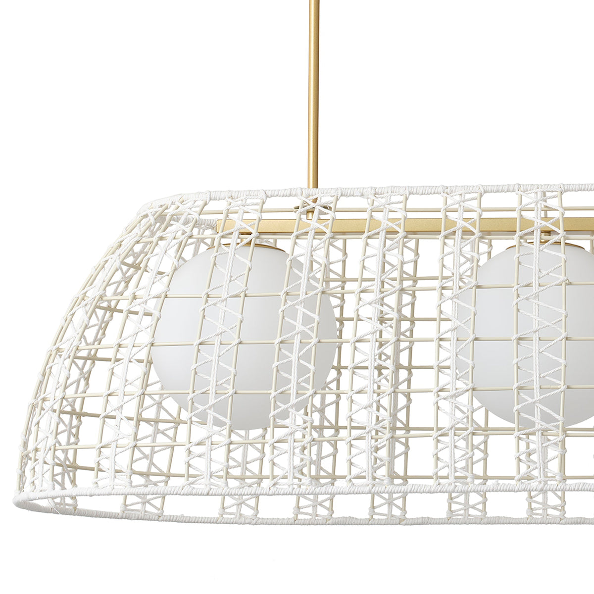 3 Light Boho Rattan Chandelier Kitchen Island Light