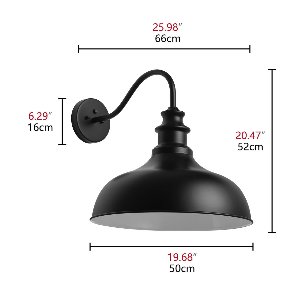 1-Light Classic Metal Frame Wall Sconces Outdoor Lights