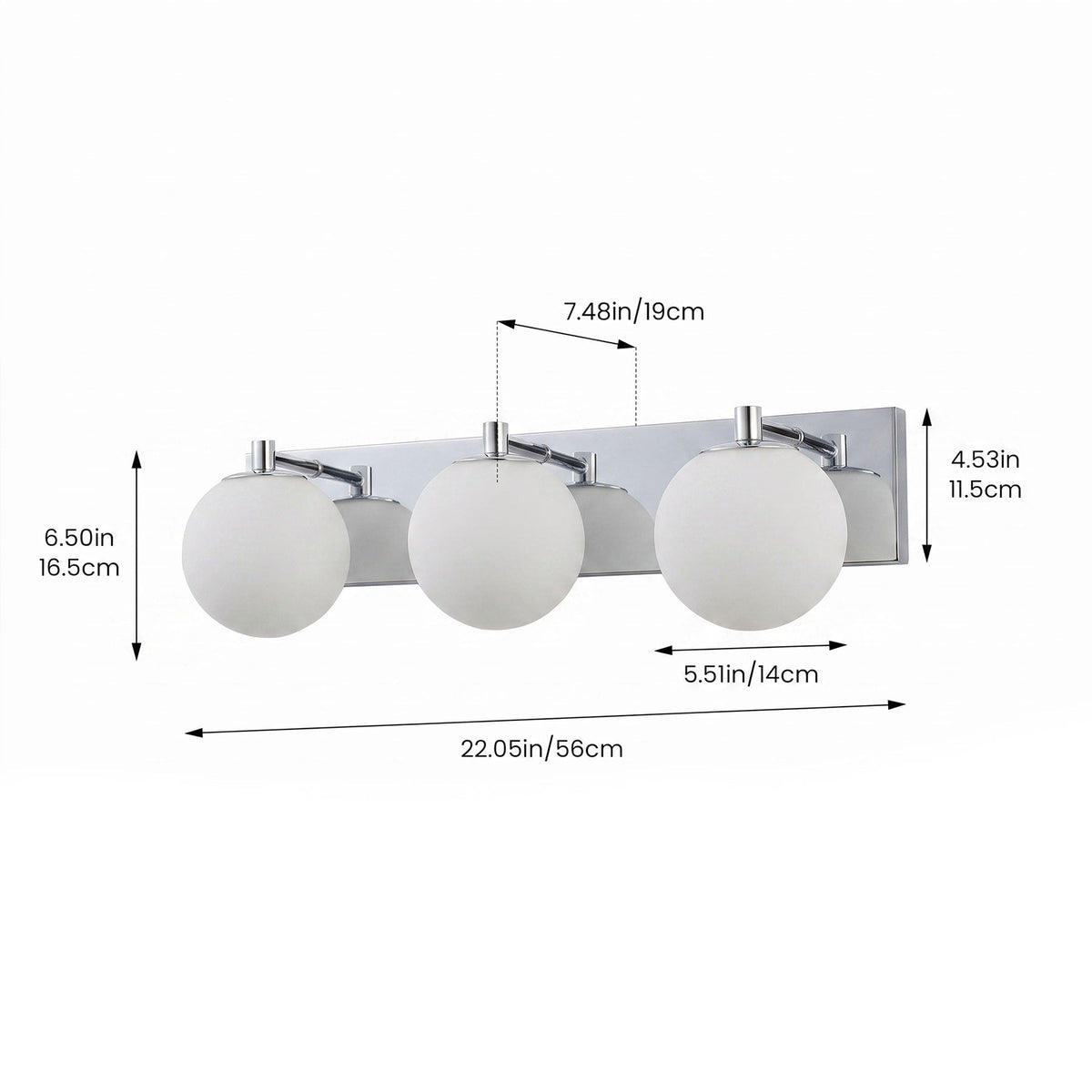 3-Light & 4-Light Globe Vanity Light for Mirror