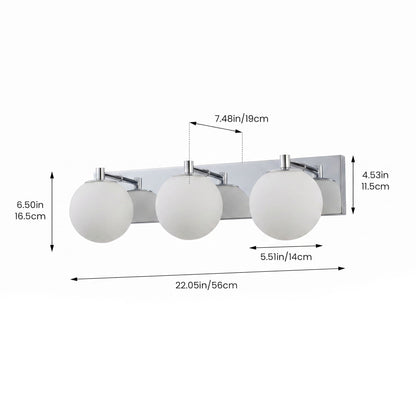 3-Light & 4-Light Globe Vanity Light for Mirror