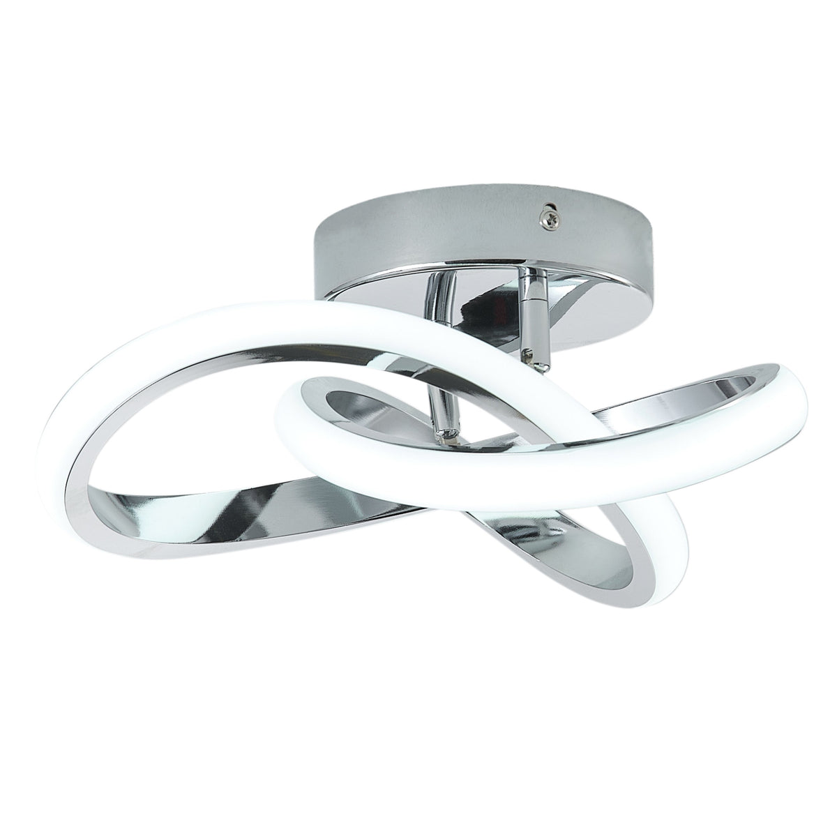 1-Light Modern Chrome LED Ceiling Light Fixture