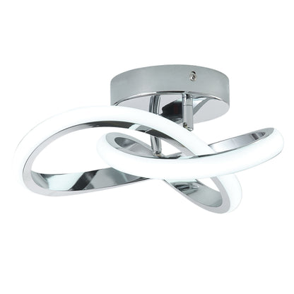 1-Light Modern Chrome LED Ceiling Light Fixture