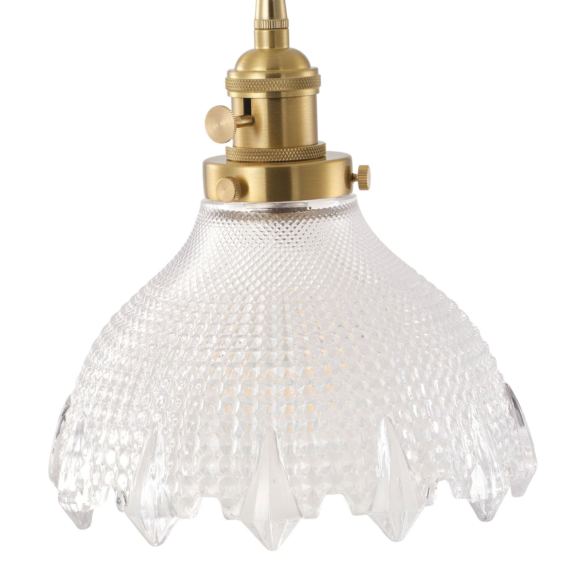 1-Light Clear Glass Mini Pendant Light for Kitchen Island