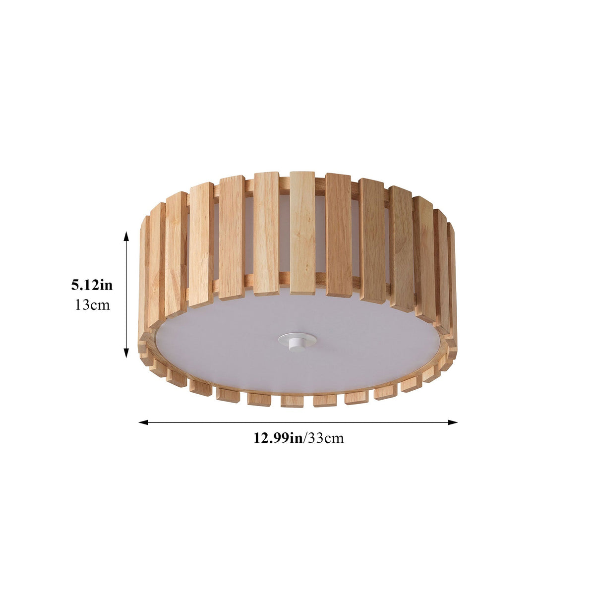 1-Light Modern Farmhouse Round LED Flush Mount Ceiling Light