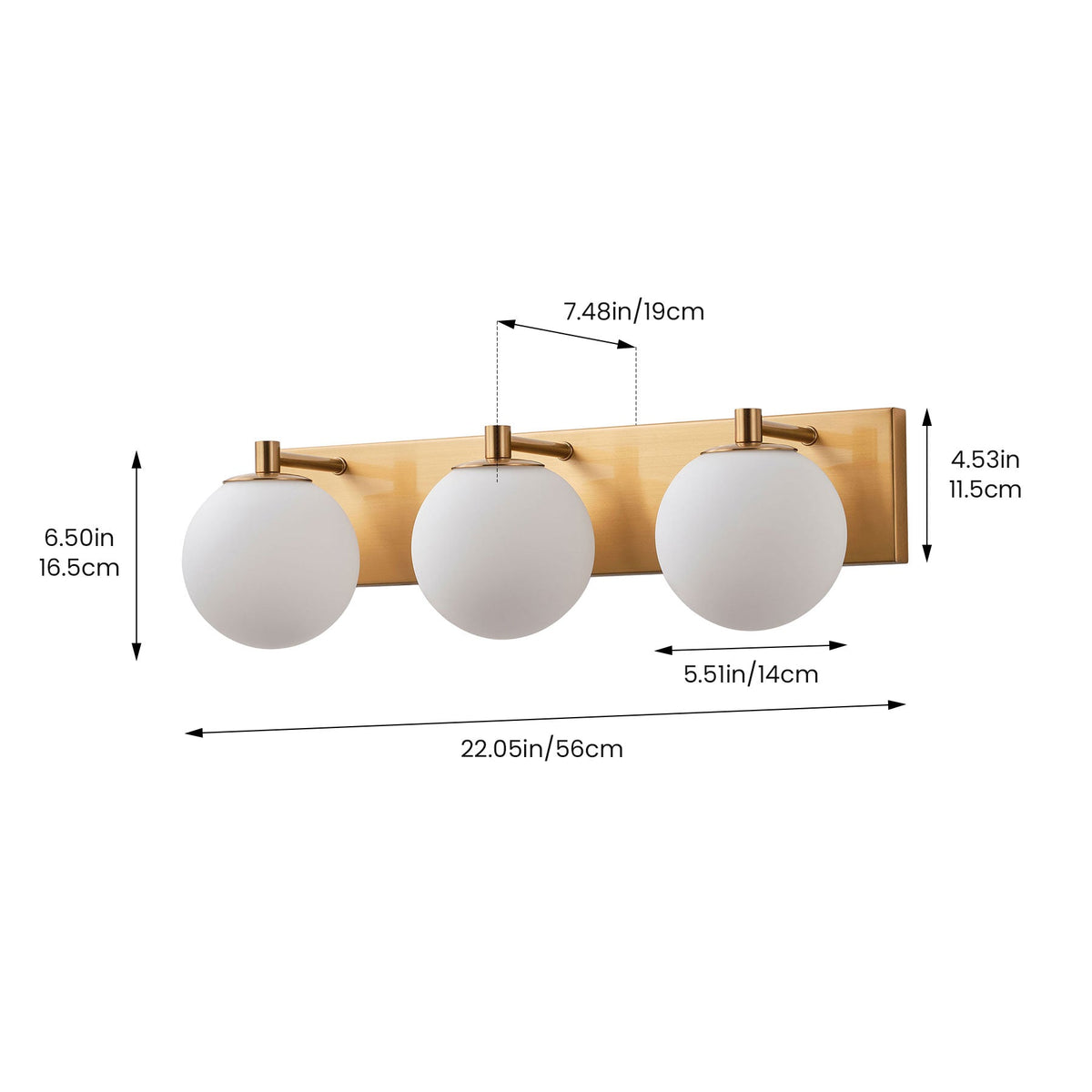 3-Light & 4-Light Globe Vanity Light for Mirror