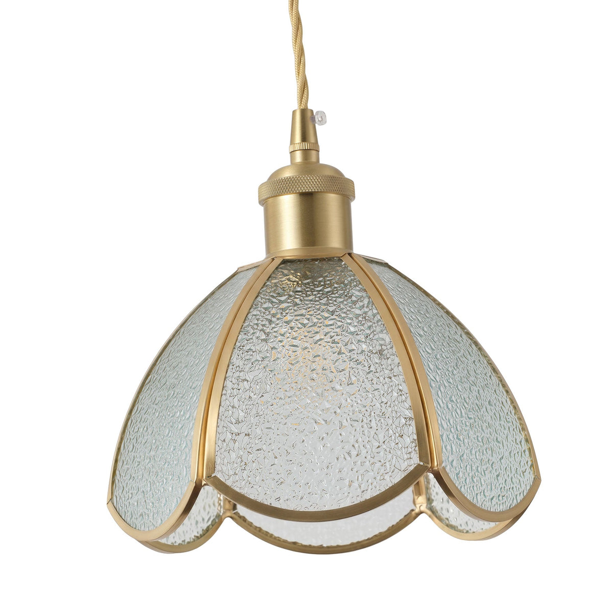 1 Light Flower Clear Glass Small Vintage Pendant Light