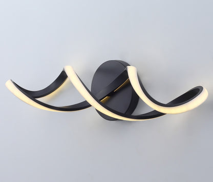 1-Light Special Wavy Linear Design LED Vanity Lighting