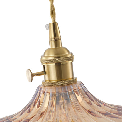1-Light Vintage Glass Pendant Light Kitchen Island Lighting