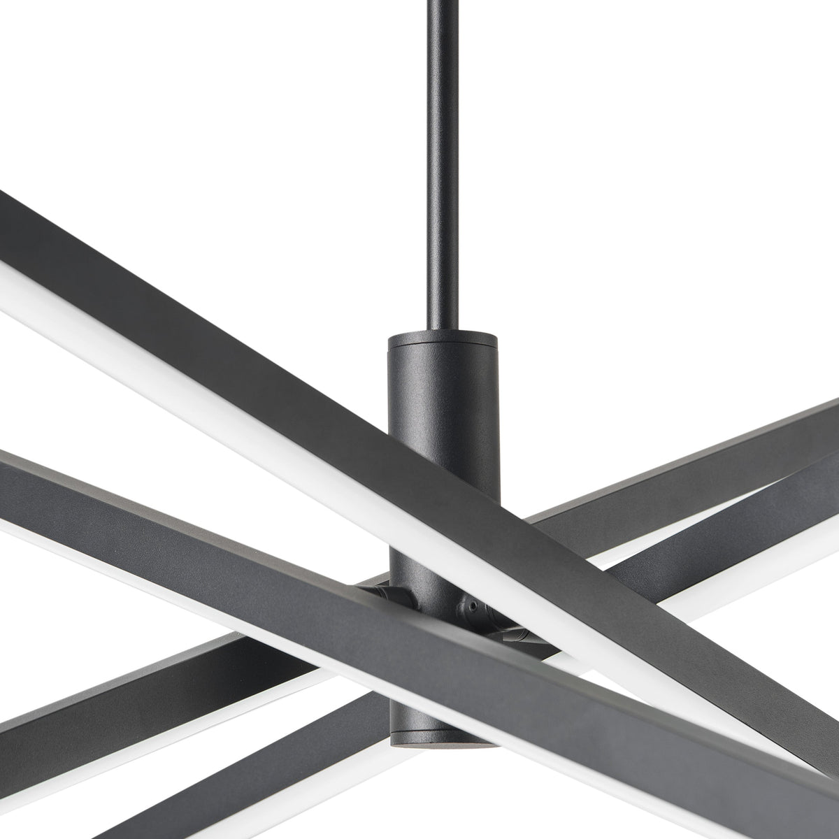 4-Light Modern Linear Black LED Ceiling Light
