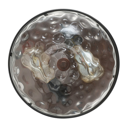 2-Lights Polka Art Glass Shade Flush Mount Lighting