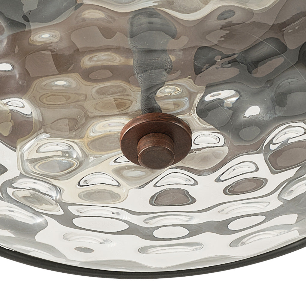 2-Lights Polka Art Glass Shade Flush Mount Lighting