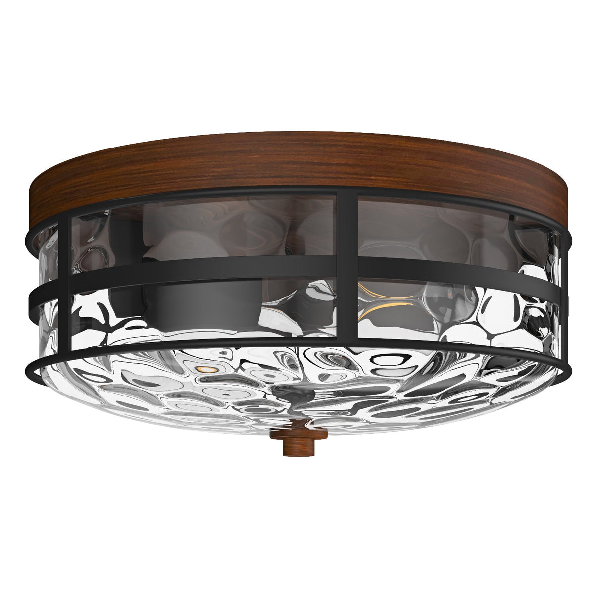 2-Lights Polka Art Glass Shade Flush Mount Lighting