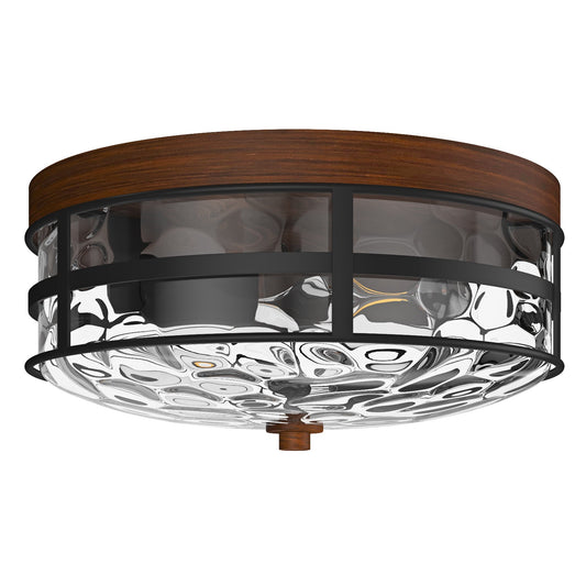 2-Lights Polka Art Glass Shade Flush Mount Lighting