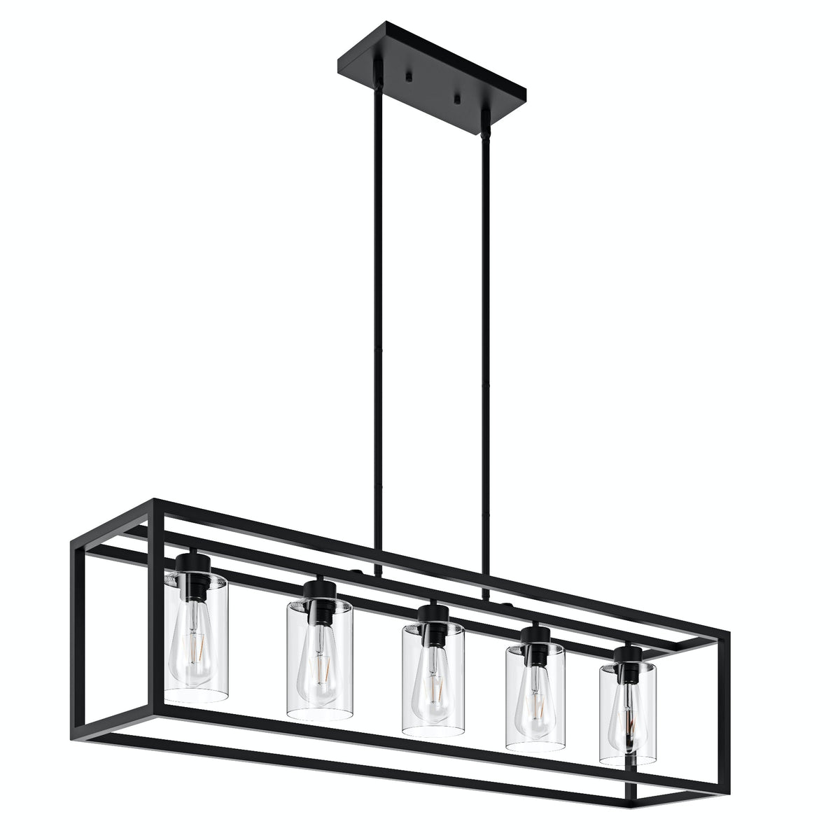 5-Lights Industrial Linear Kitchen Island Lights