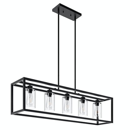 5-Lights Industrial Linear Kitchen Island Lights