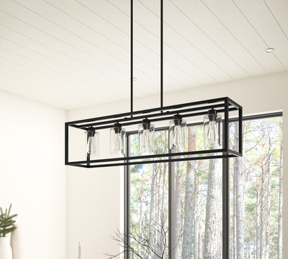 5-Lights Industrial Linear Kitchen Island Lights