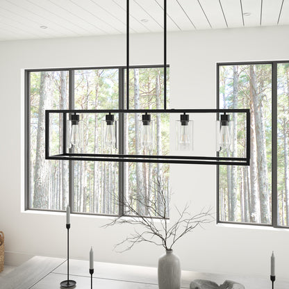 5-Lights Industrial Linear Kitchen Island Lights