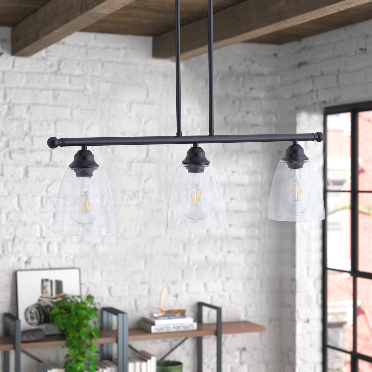 3-Lights Linear Kitchen Island Lights