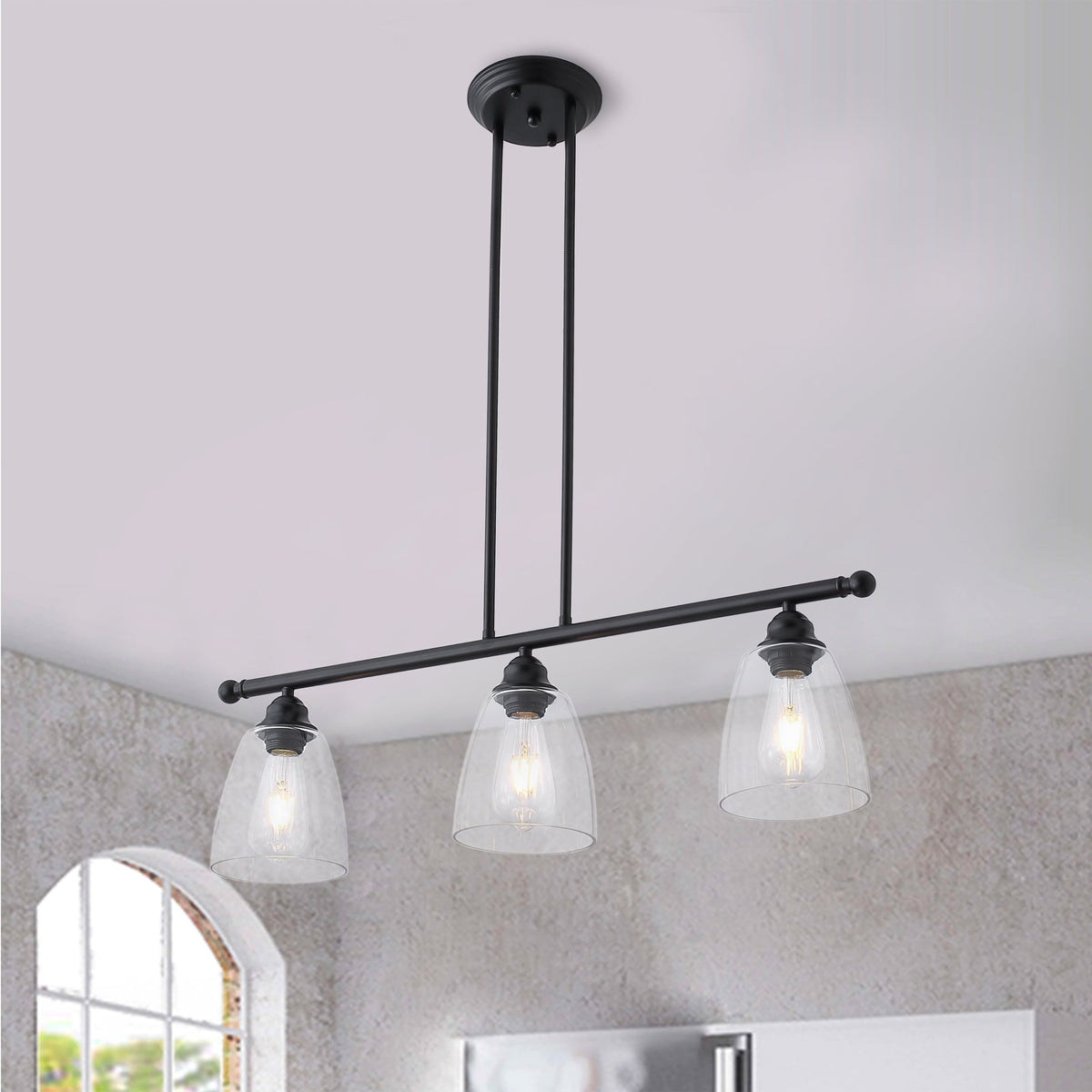 3-Lights Linear Kitchen Island Lights