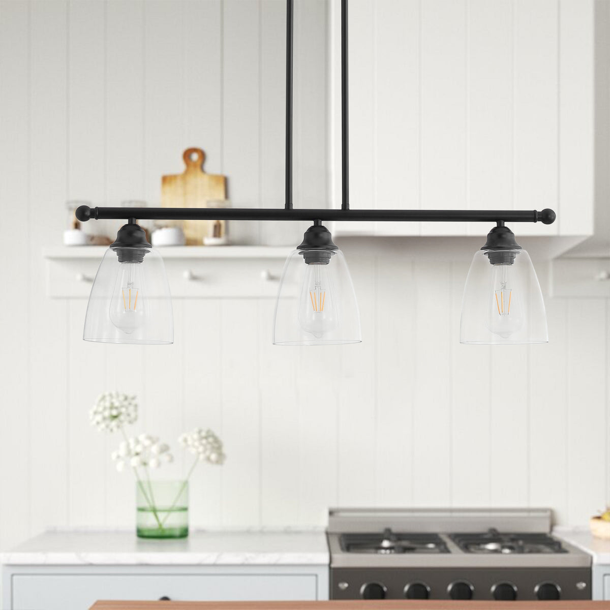 3-Lights Linear Kitchen Island Lights