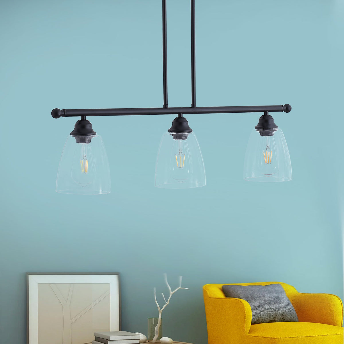 3-Lights Linear Kitchen Island Lights