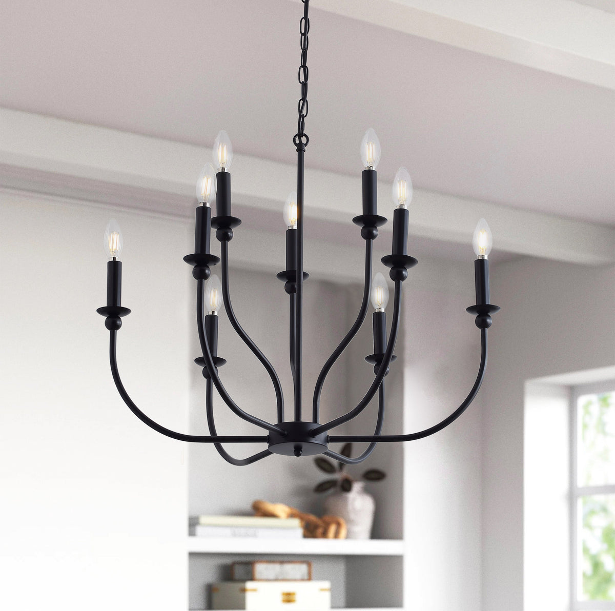9-Lights Luxury Candlestick Adjustable Chandelier