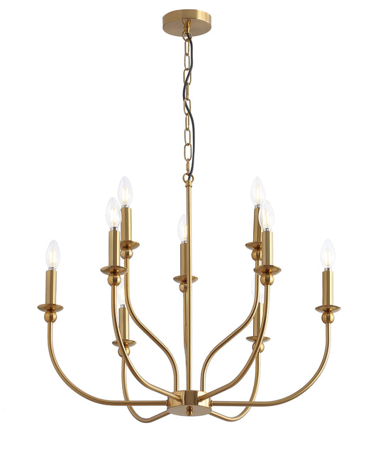 9-Lights Luxury Candlestick Adjustable Chandelier