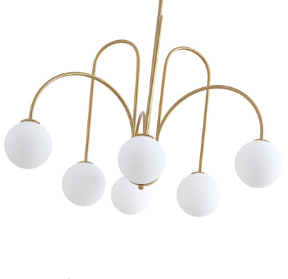 6-Lights Sputnik Adjustable Chandelier