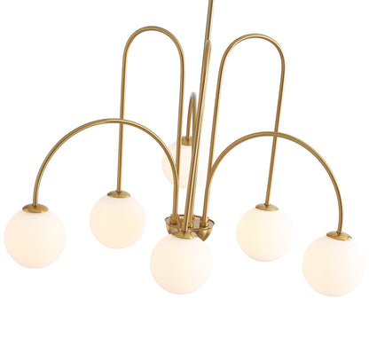 6-Lights Sputnik Adjustable Chandelier