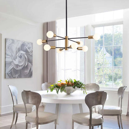 8-Lights Dimmable Sputnik Modern Linear Chandelier
