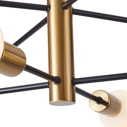 8-Lights Dimmable Sputnik Modern Linear Chandelier