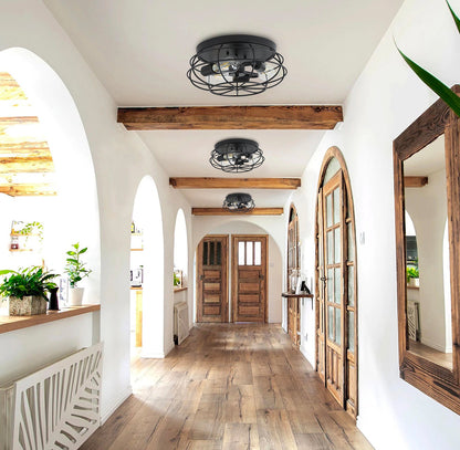 3-Lights Oval Frame Design Flush Mount Lighting