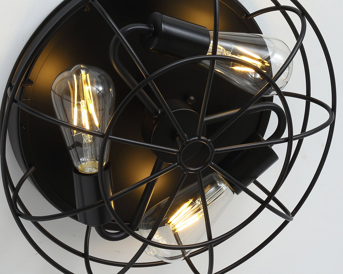 3-Lights Oval Frame Design Flush Mount Lighting