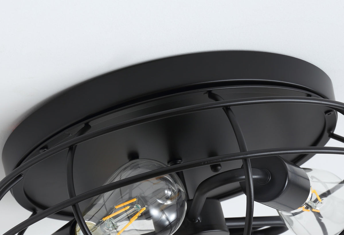 3-Lights Oval Frame Design Flush Mount Lighting
